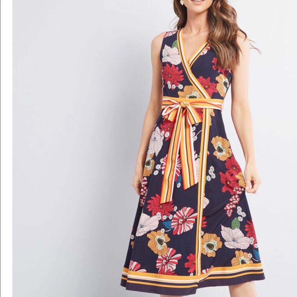 Faux wrap dress